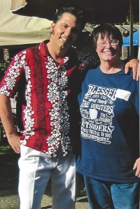 “Elvis” Impersonator Danny Vernon and me this summer 2015