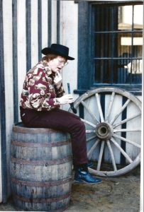 Kris Goofing with Gun, Laramie Street 1995